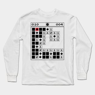 Minesweeper Vintage Gaming 90s Old School Long Sleeve T-Shirt